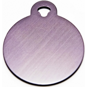 Engraved Small Silver Circle Dog Tag - Cat Tag